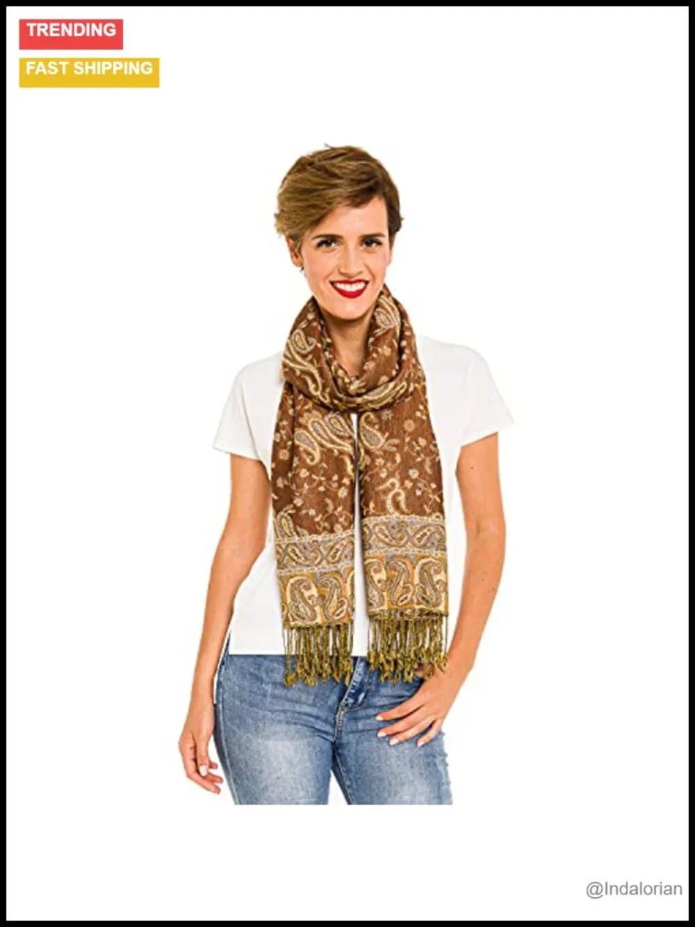 Elegant Long Shawl Scarf 100% Viscose from Bamboo Lightweight